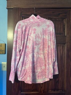 LuLaRoe Amber Pink Floral Lightweight Hoodie